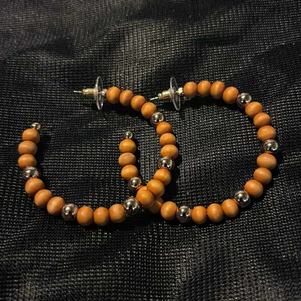 Beaded hoops.